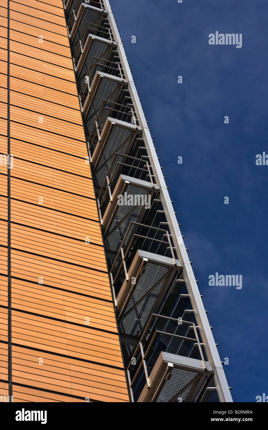 Détail de la façade du bâtiment du Berlaymont, siège de la Commission européenne. Banque D'Images