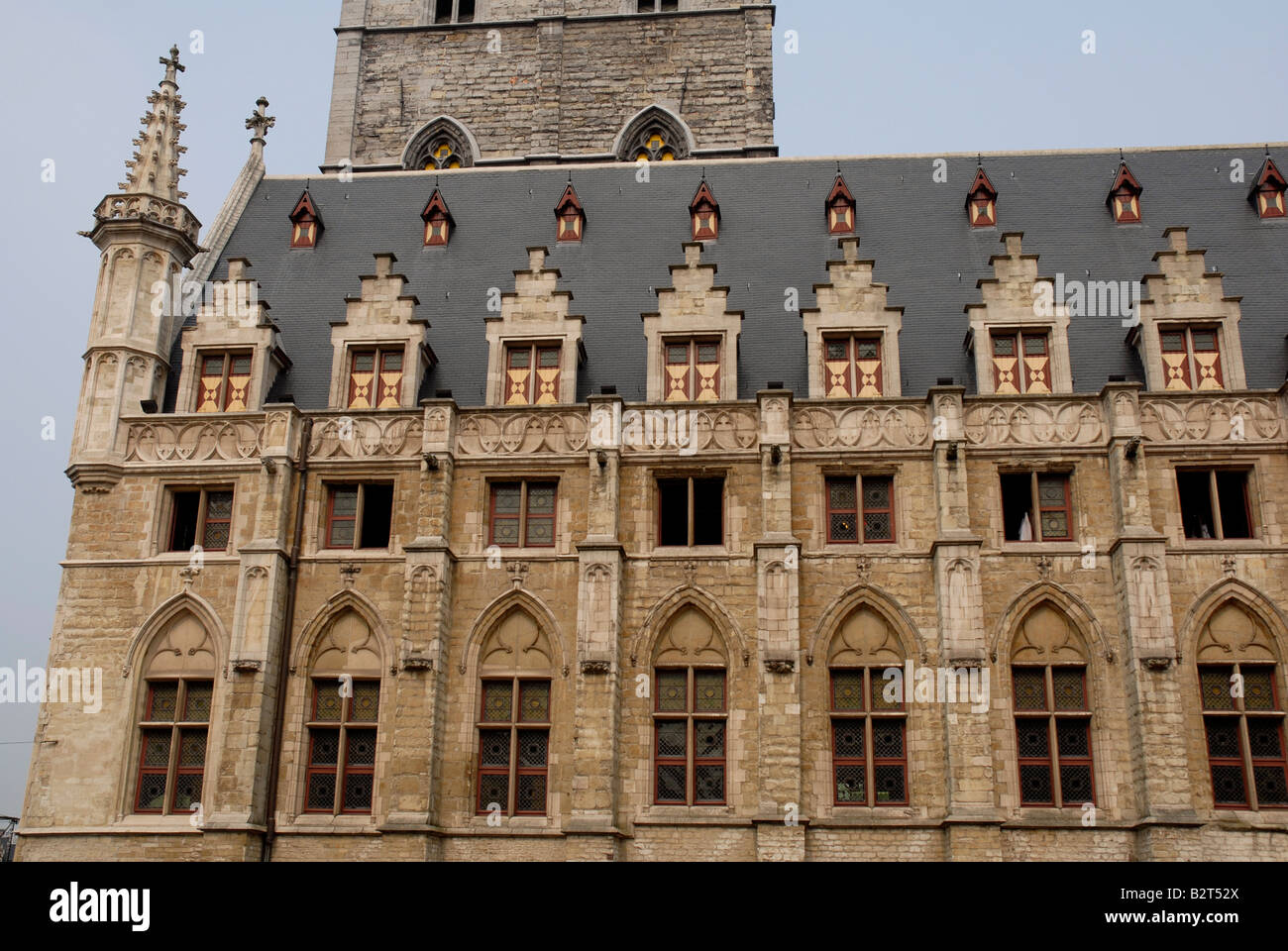 Le beffroi de Gand, vieux centre-ville Belgique Banque D'Images