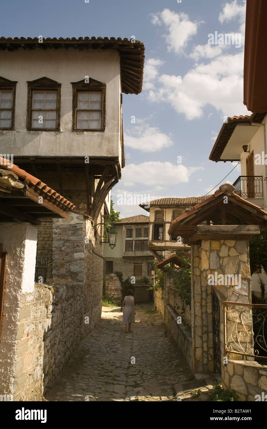 Macédoine Grèce Kastoria quartier Doltso Banque D'Images