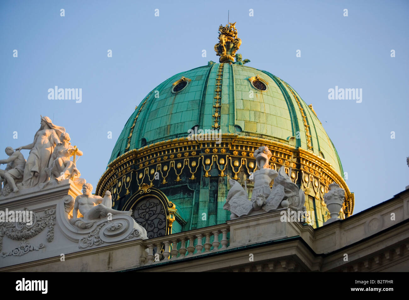 Coupole de Michaelertrakt, Alte Hofburg, Vienne, Autriche Banque D'Images