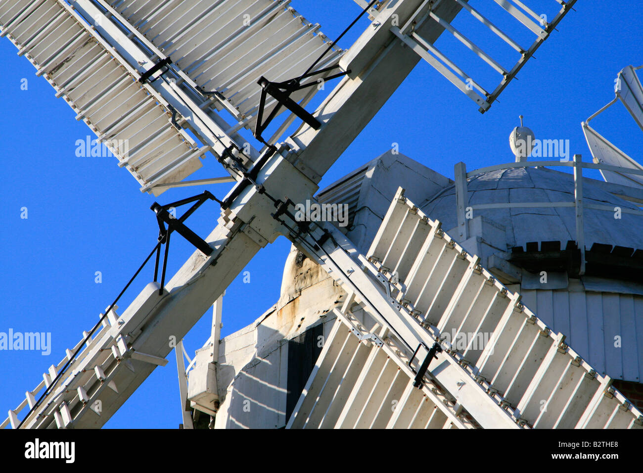 Détail john webbs moulin voiles en bois thaxted essex Banque D'Images
