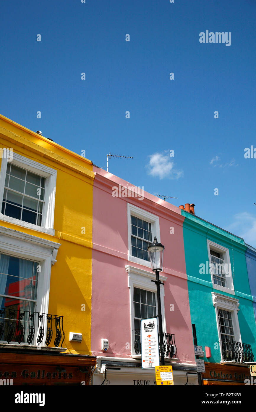 Boîtier de couleur vive sur Portobello Road, Notting Hill, Londres Banque D'Images