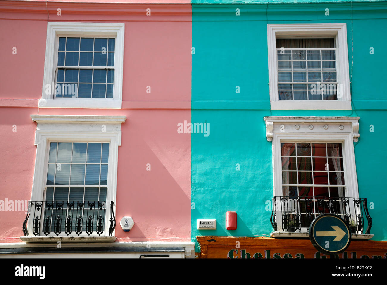 Boîtier de couleur vive sur Portobello Road, Notting Hill, Londres Banque D'Images