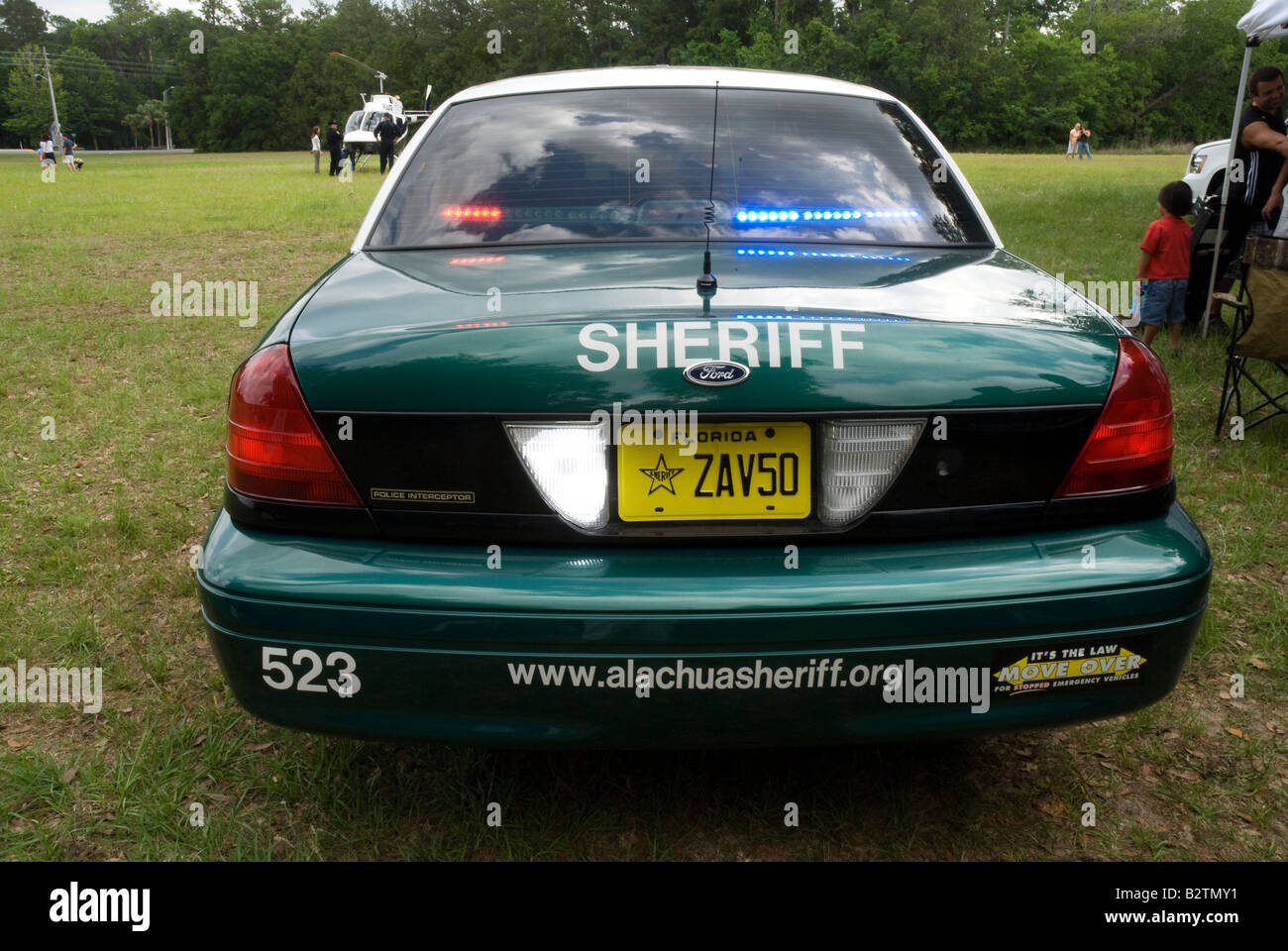 Alachua Comté Sheriff s véhicule de feux clignotants à la juste Gainesville Florida Banque D'Images