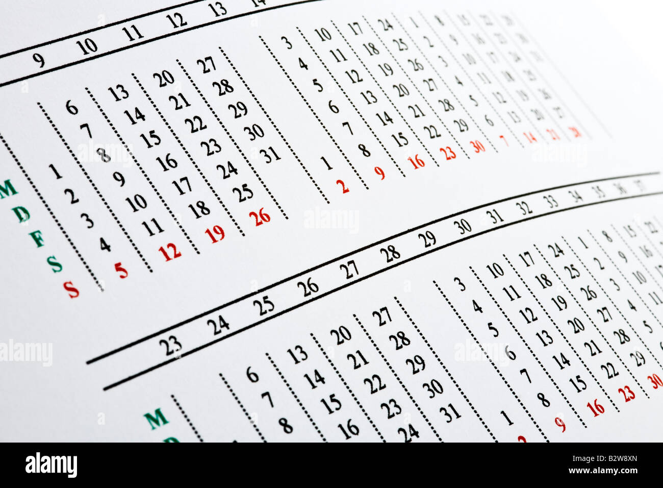 Day and month calendar Banque de photographies et d’images à haute ...