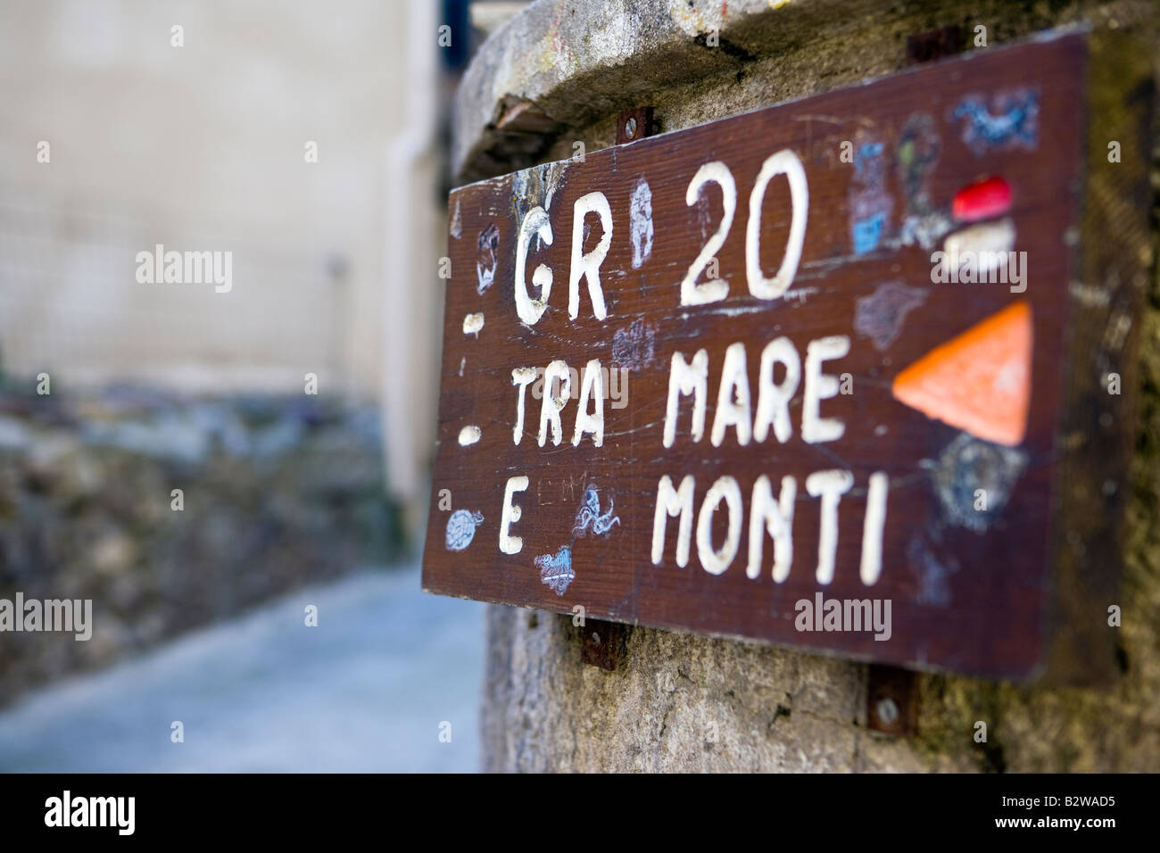 Commencez par le GR20 en Corse, France Route Banque D'Images