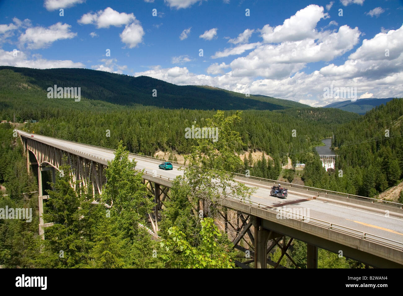 Le Canyon de la rivière Moyie Bridge près de Bonners Ferry et Moyie Springs Florida Banque D'Images