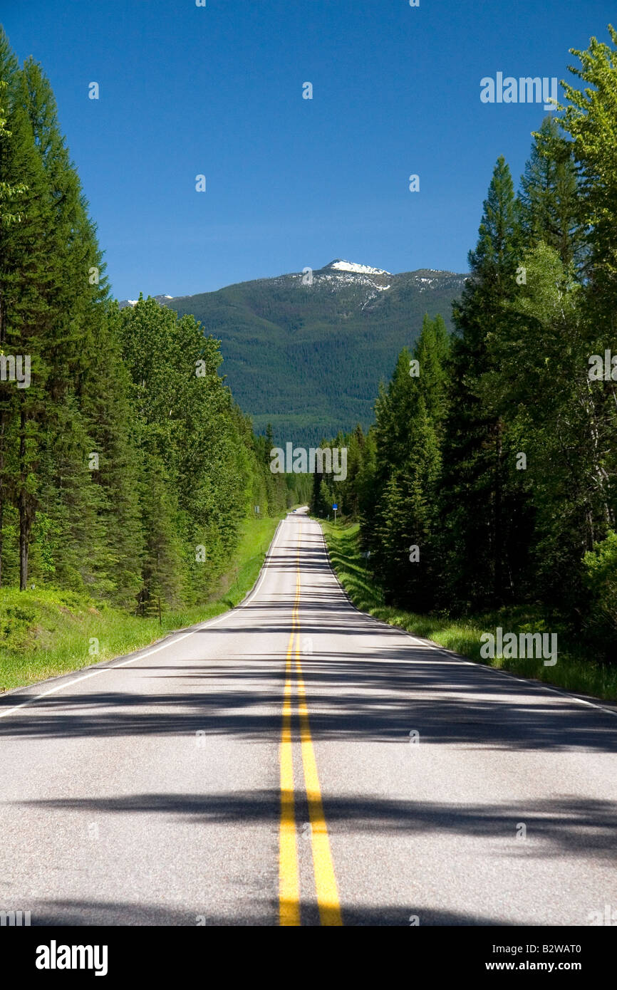 L'autoroute 83 près de Kalispell Montana Montana Banque D'Images