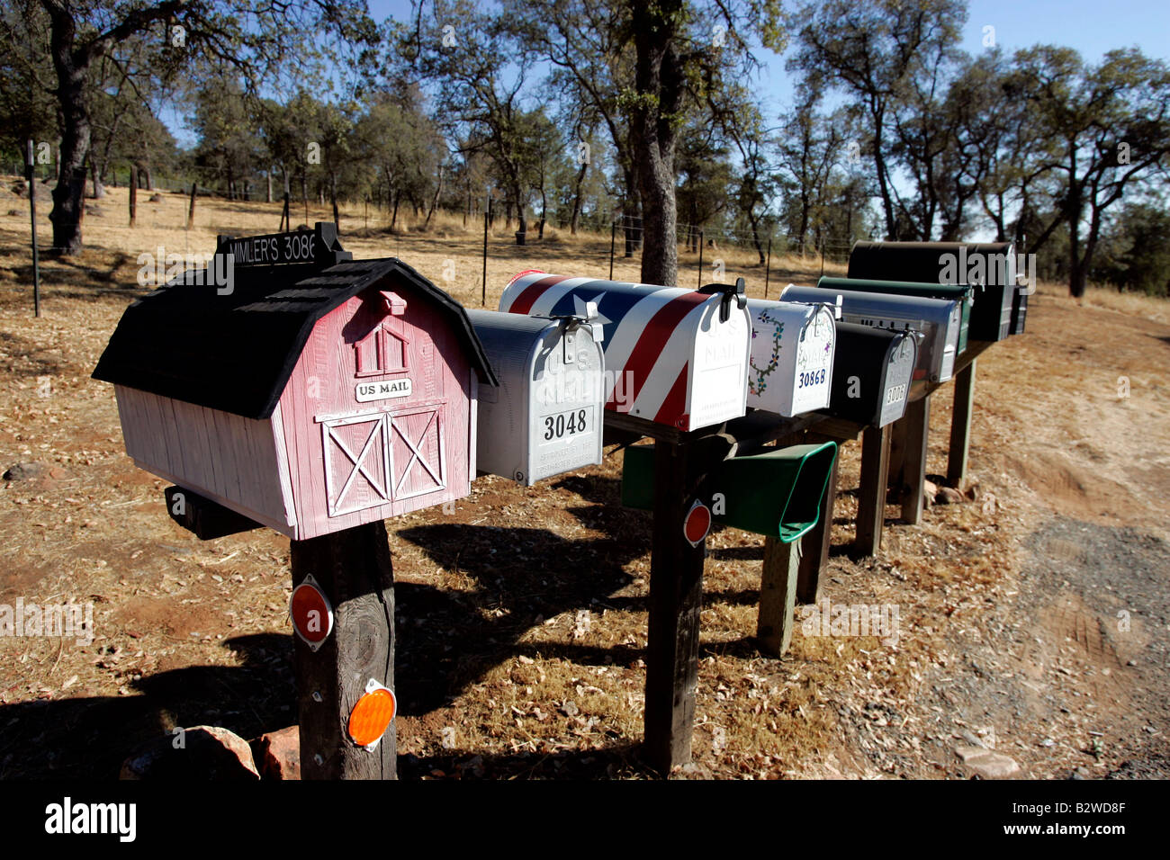 Les boîtes aux lettres de la Californie nous PHOTO GERRIT DE HEUS Banque D'Images