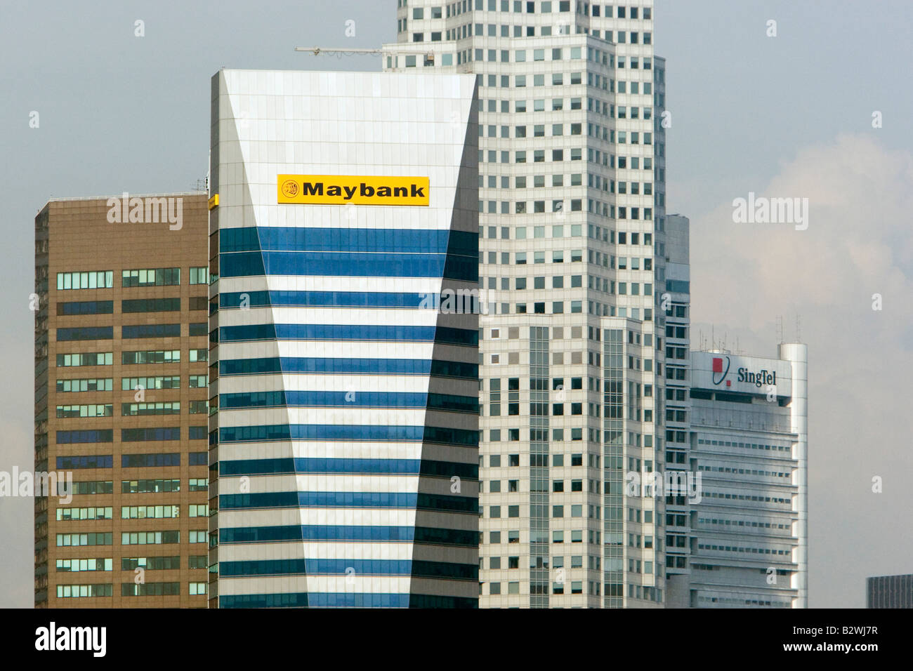 Financial District visualiser à partir de la Singapore Flyer Banque D'Images