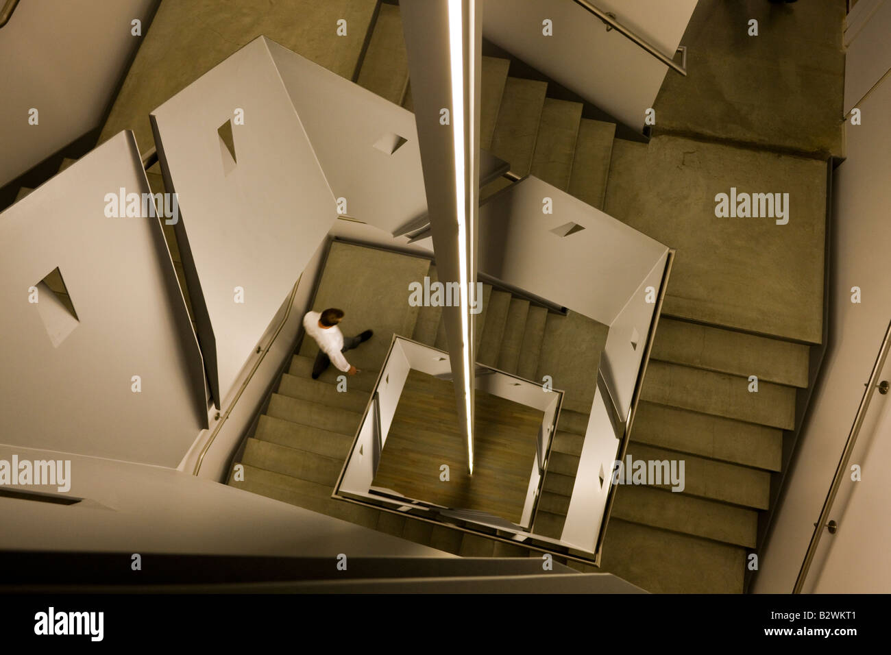 Escalier, Institute of Contemporary Art, Boston, Massachusetts, USA Banque D'Images