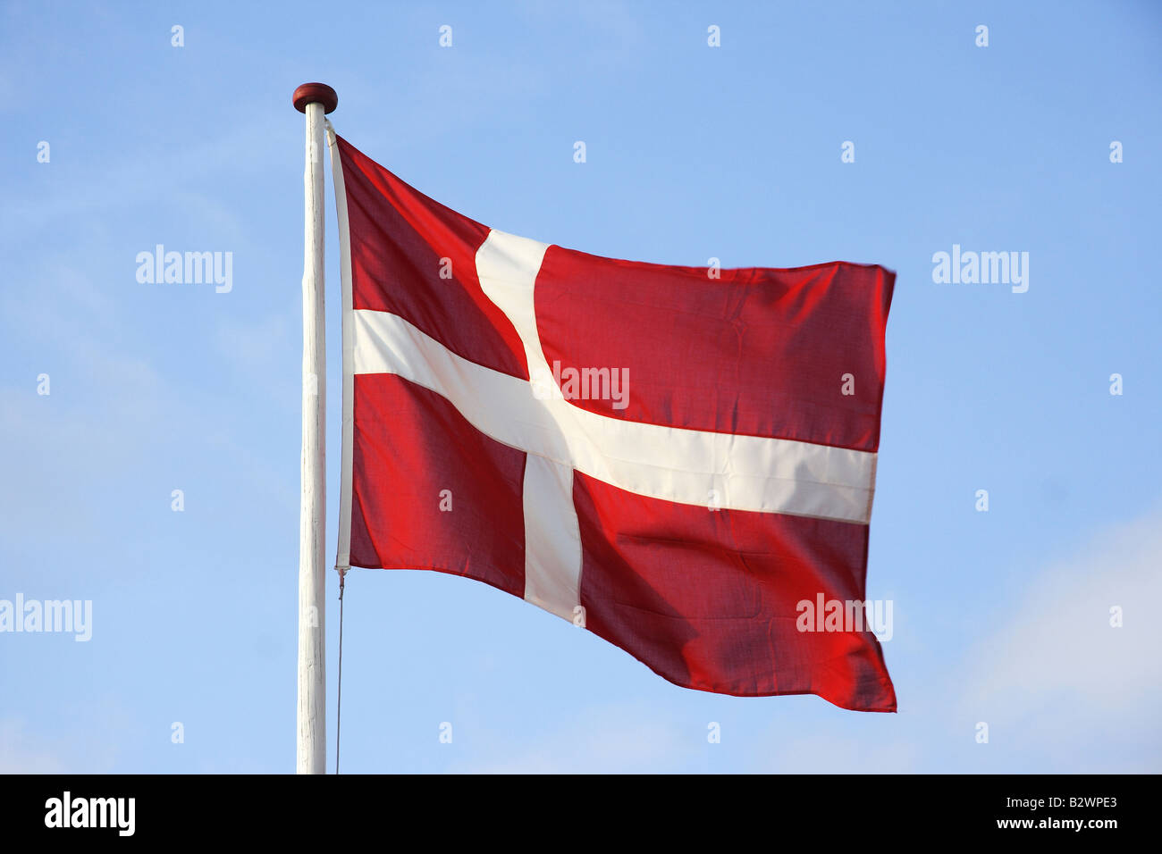 Le drapeau national du Danemark Banque D'Images