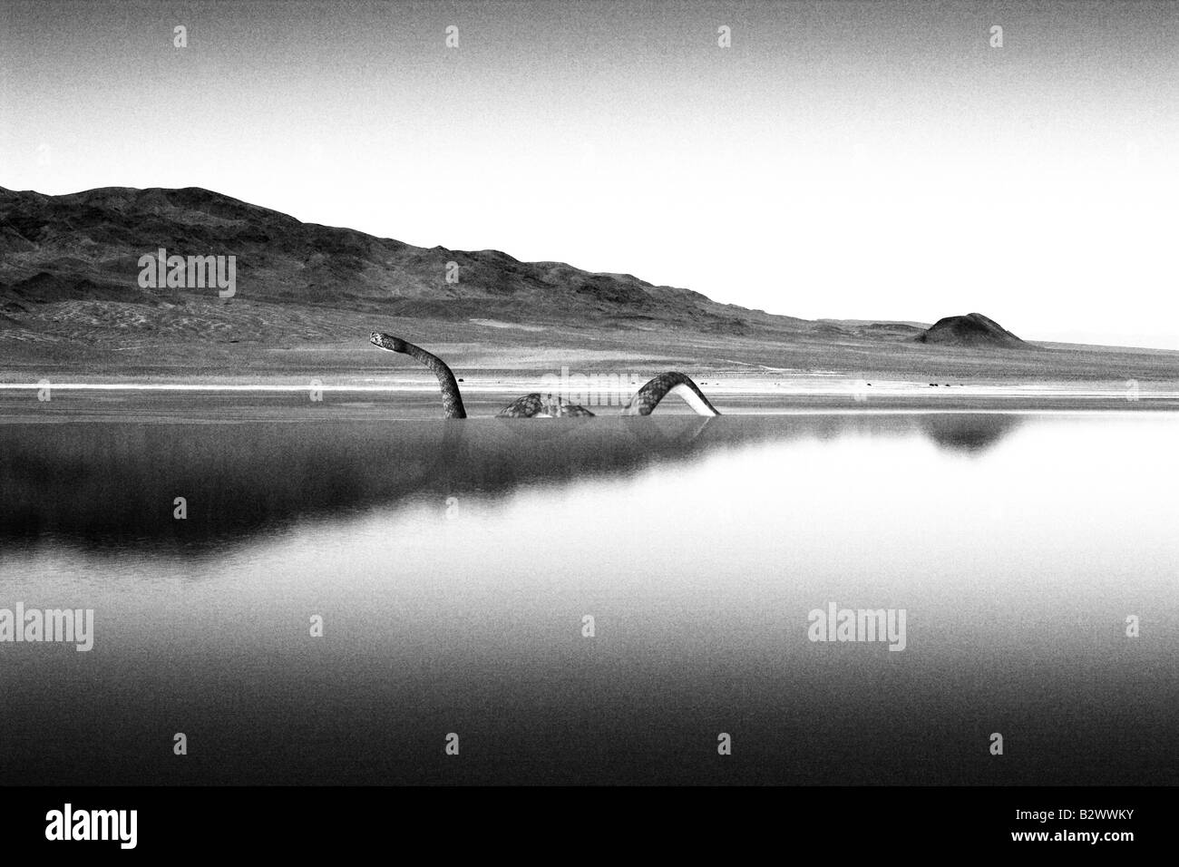 Monstre du lac Banque D'Images