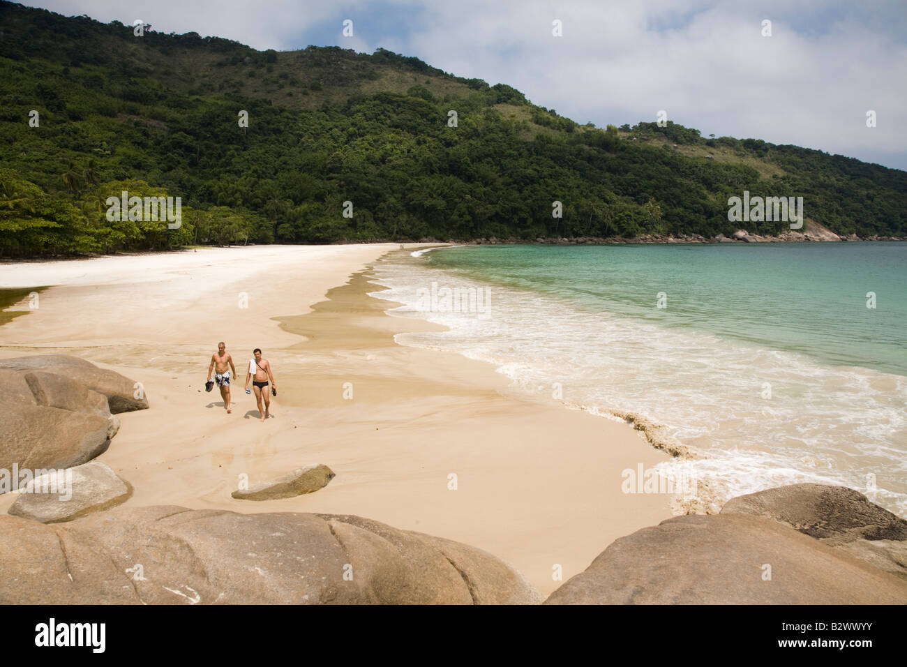 Plage de Lopes Mendes, Ilha Grande, Brésil Banque D'Images