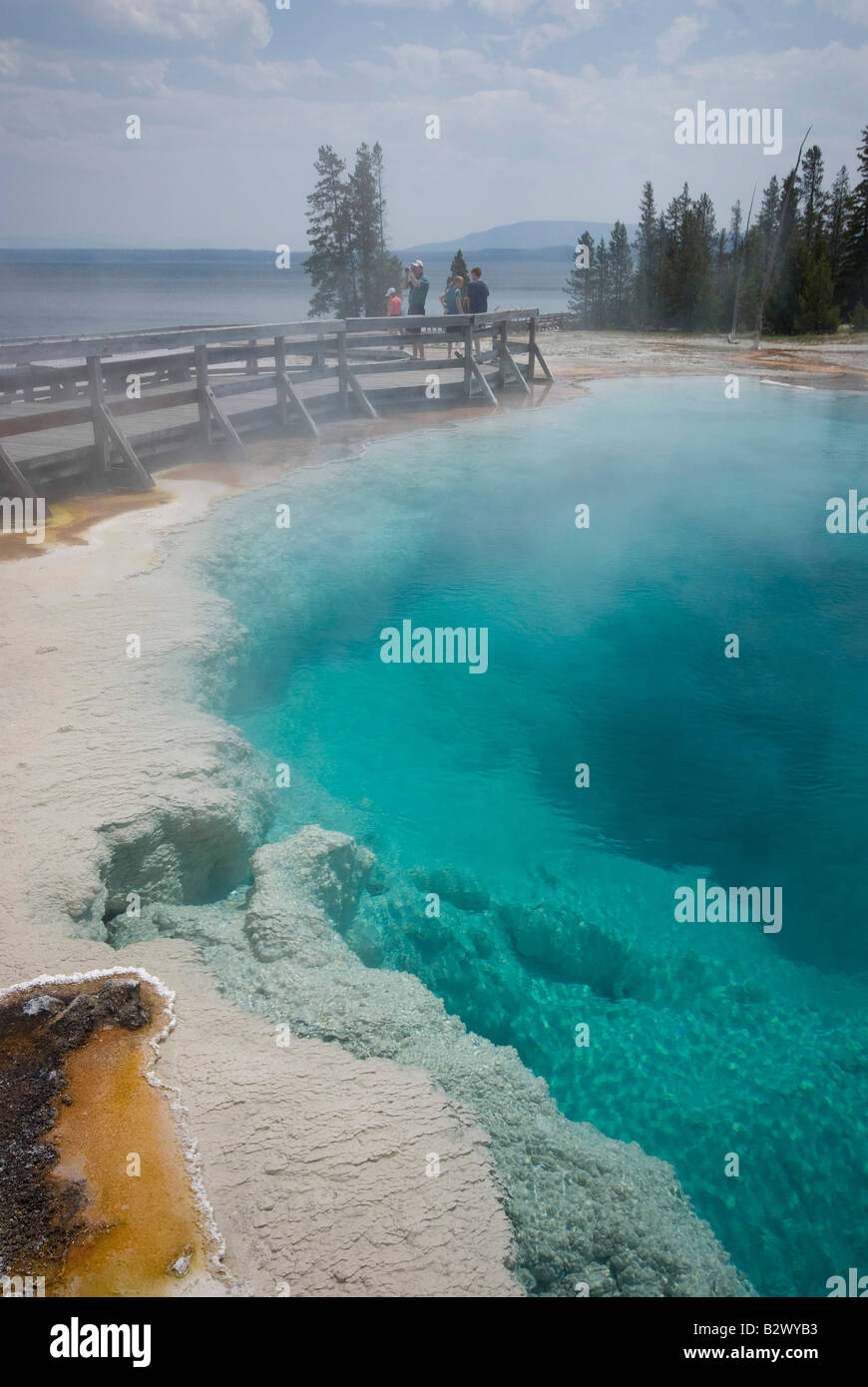 Black Pool, West Thumb Geyser Basin, Parc National de Yellowstone, Wyoming Banque D'Images