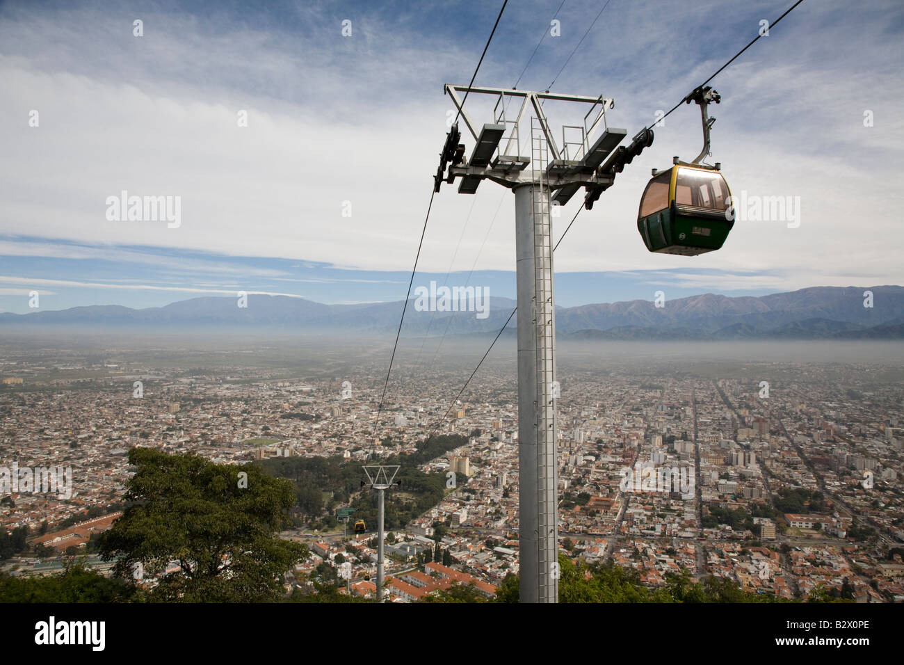 Cable Car Cerro San Bernardo, Salta, Argentine Banque D'Images
