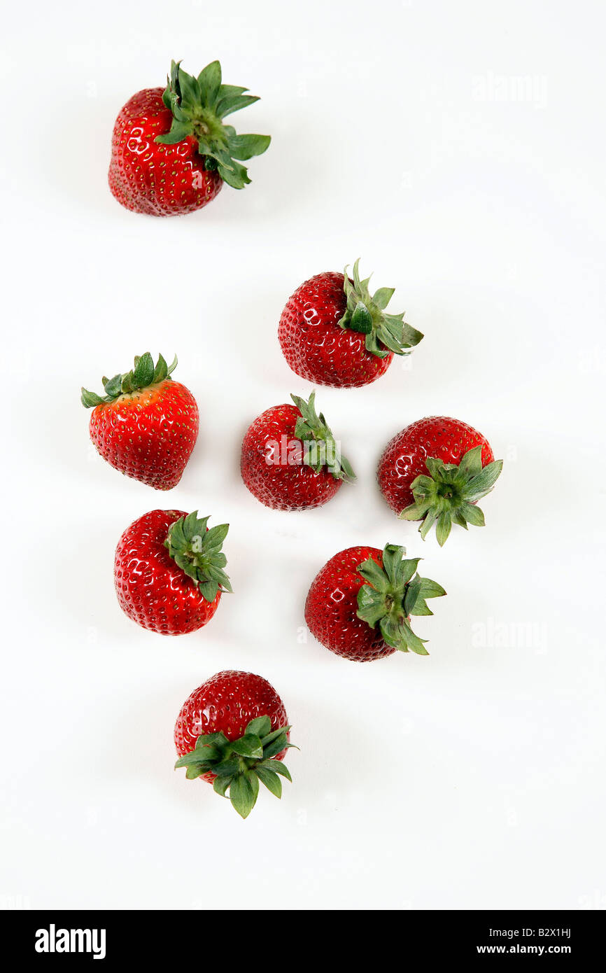 Les fraises d'en haut Banque D'Images