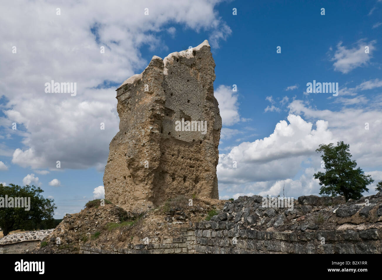 'La Tour' / théâtre Gallo-romain reste - Vieux Poitiers, Vienne, France. Banque D'Images