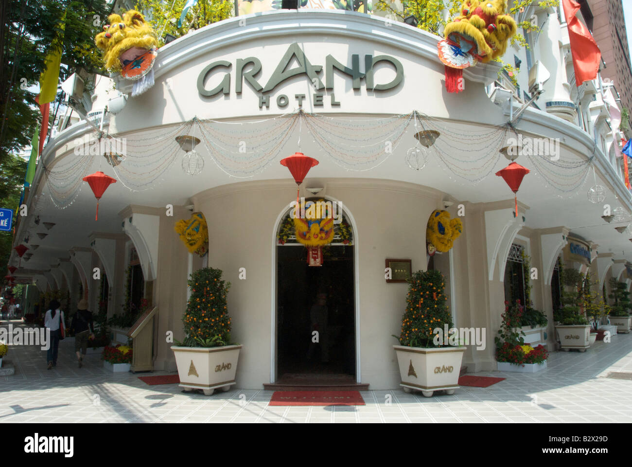 Entrée Grand Hotel Saigon Vietnam Dong Khoi Banque D'Images