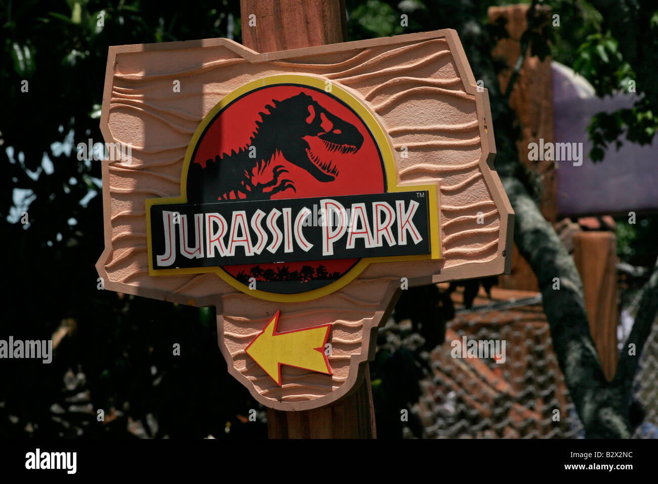 Universal Jurassic Park sign Banque D'Images