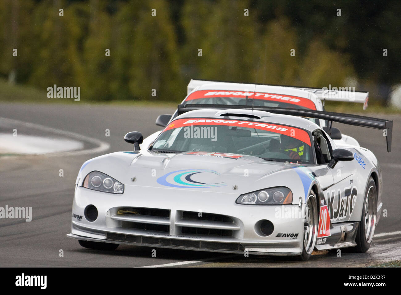 Dodge Viper Coupé Compétition Aaron Scott Craig Wilkins ABG de l'équipe Motorsport à Avon Tyres British GT Championship Knockhill 2008 Banque D'Images