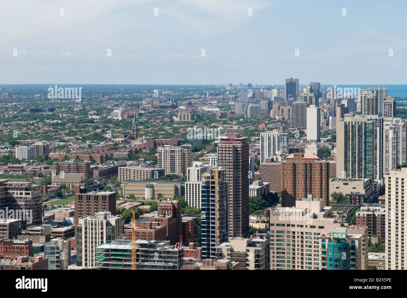 Vue aérienne du nord de Chicago Lakefront Banque D'Images