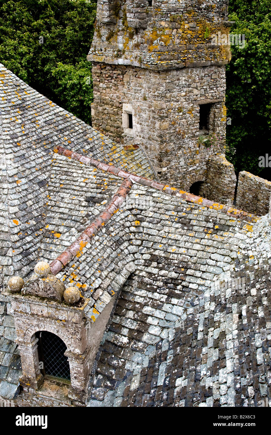 Le Château de Pirou, Normandie, France Banque D'Images
