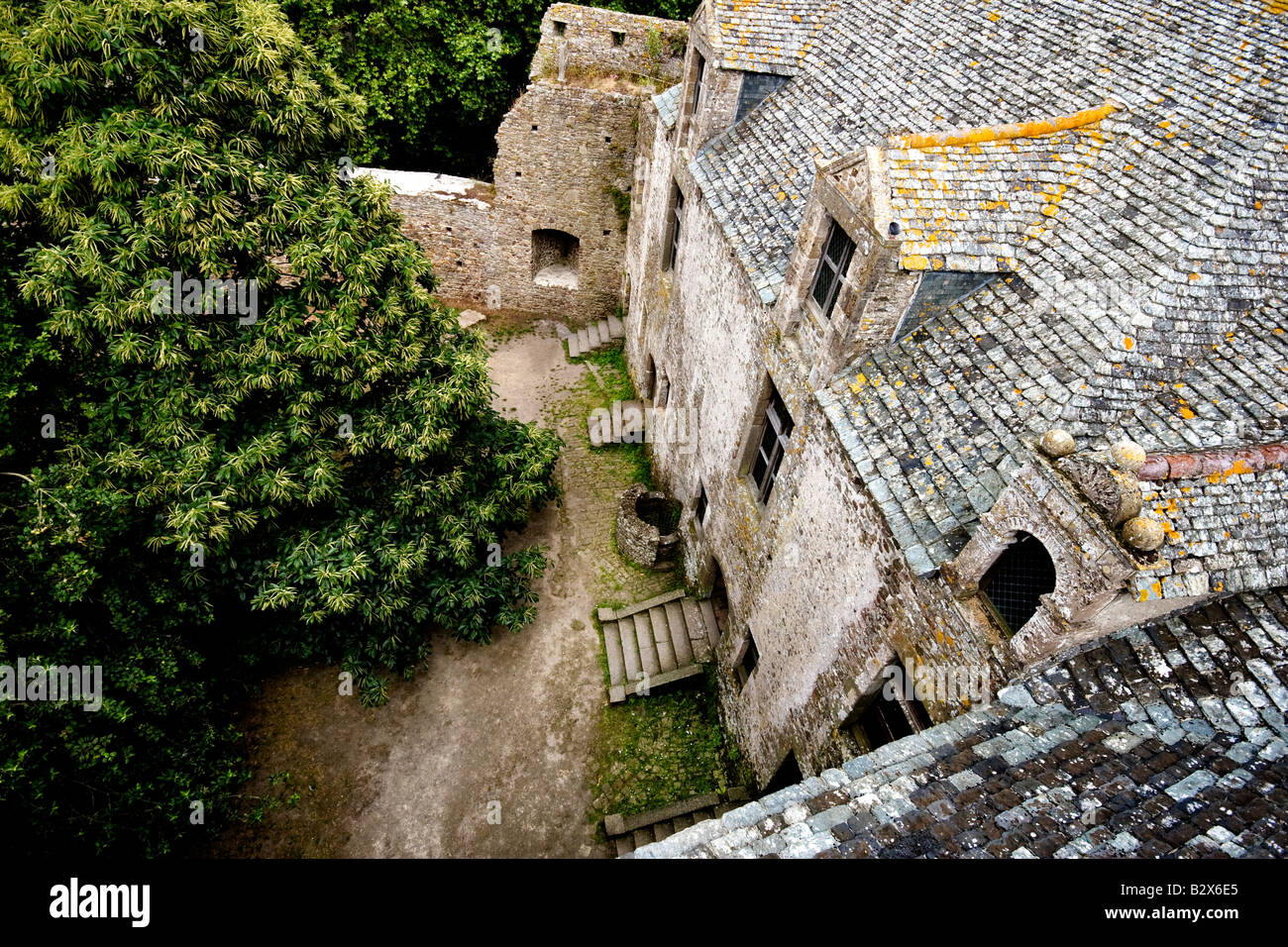 Le Château de Pirou, Normandie, France Banque D'Images