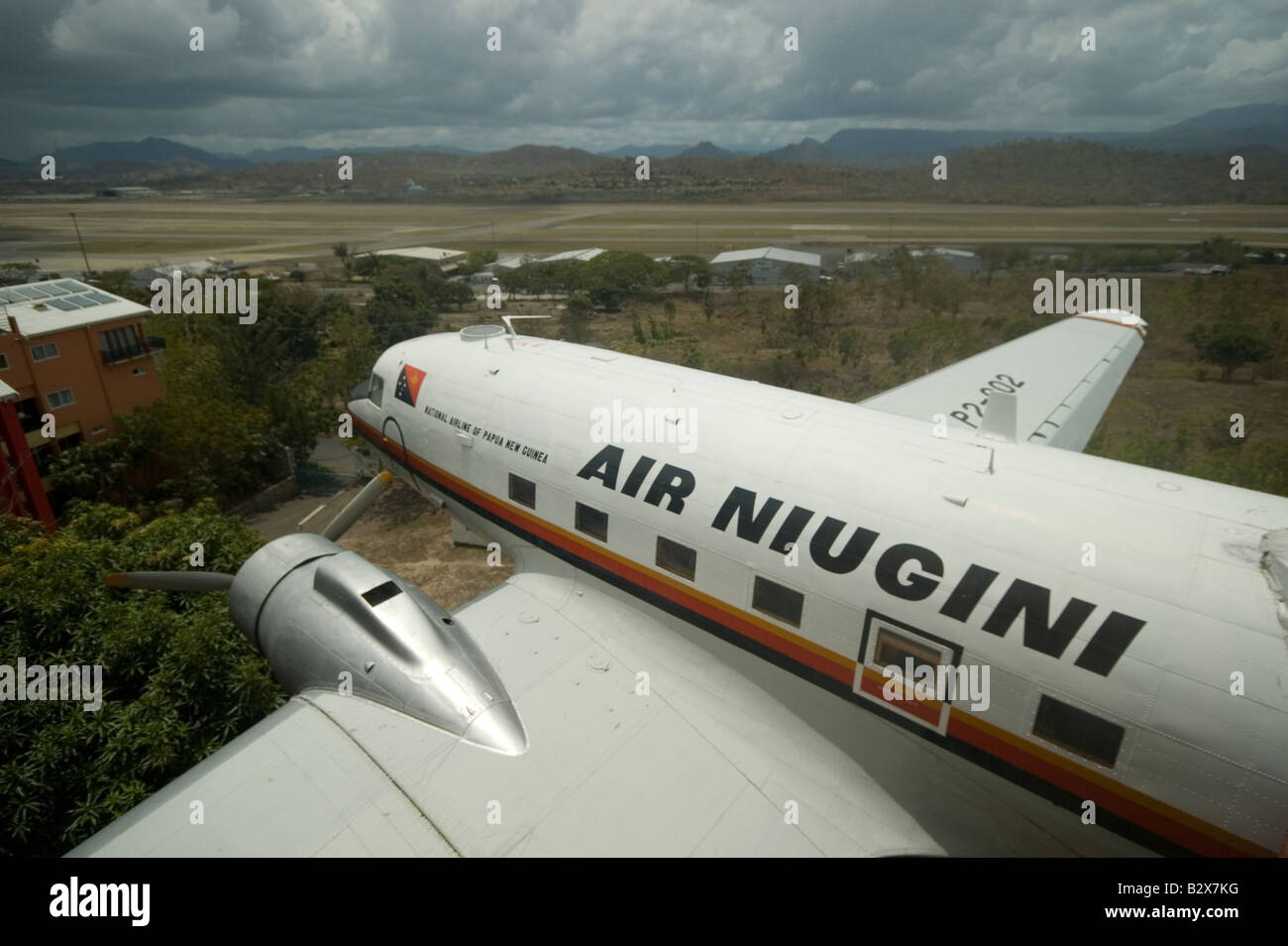 Port Moresby Airways hotel DC3 Banque D'Images