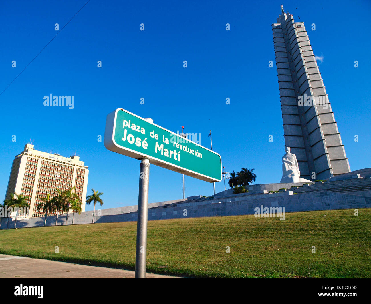 La Havane, place révolutionnaire, Jose Marti Banque D'Images