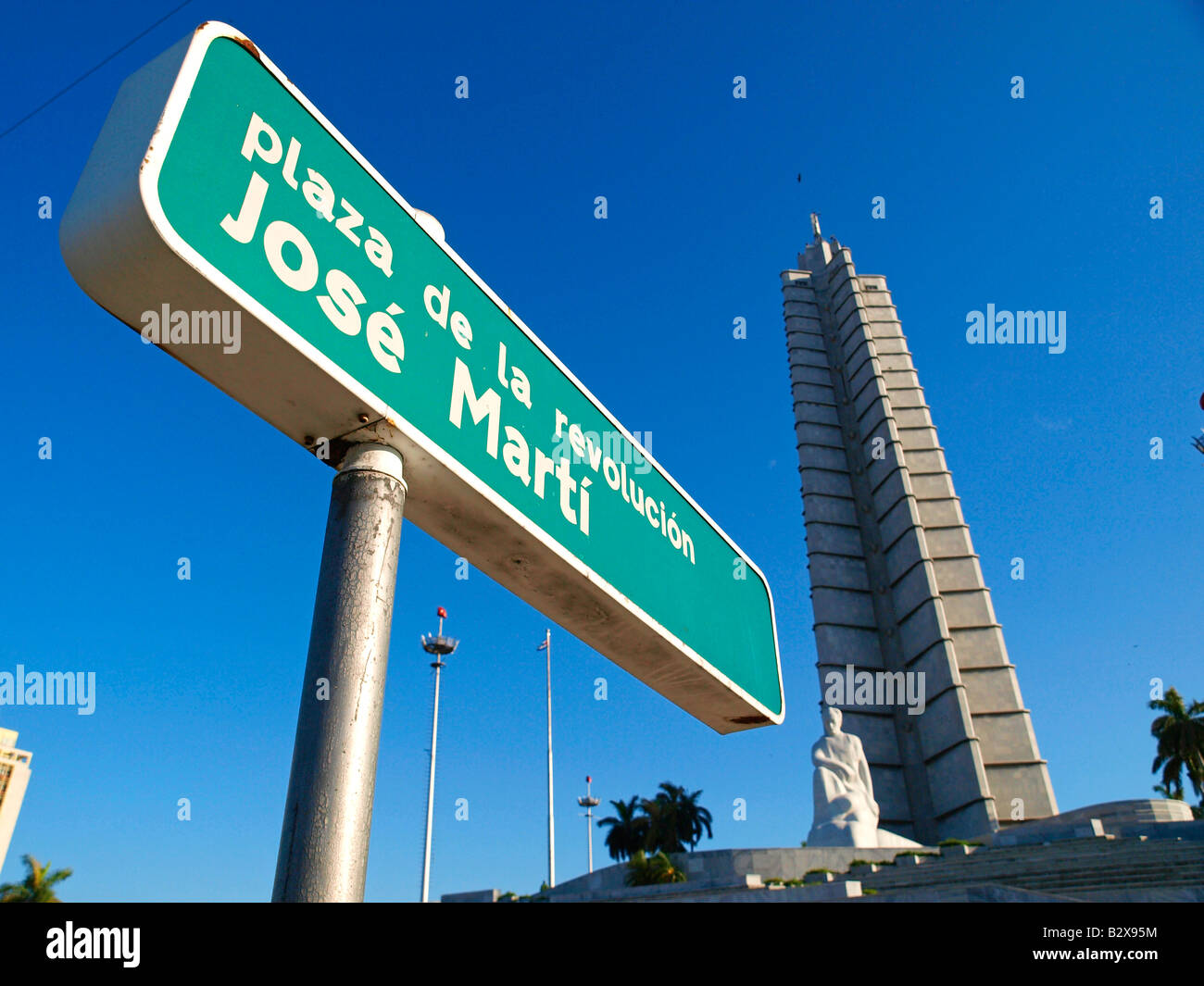 La Havane, place révolutionnaire, Jose Marti Banque D'Images