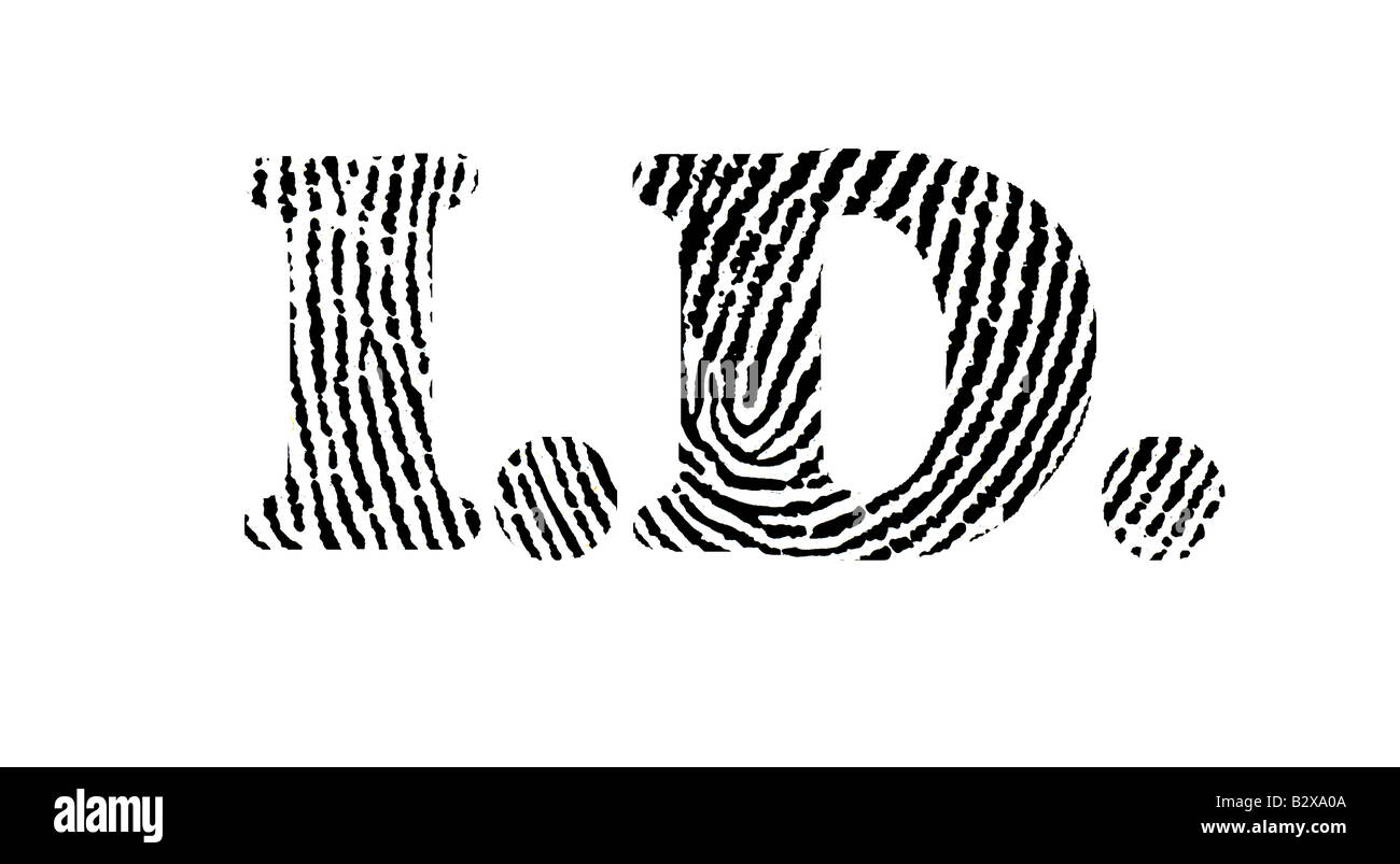 Les initiales I et d'identification de l'acronyme représentant Banque D'Images