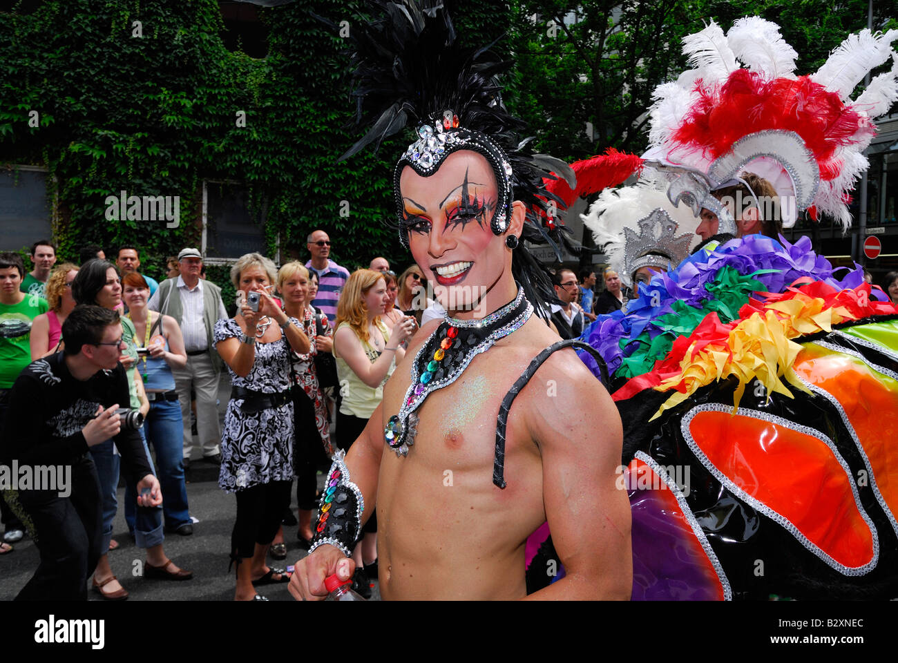 Christopher Street Day parade gay à Cologne, Allemagne Banque D'Images