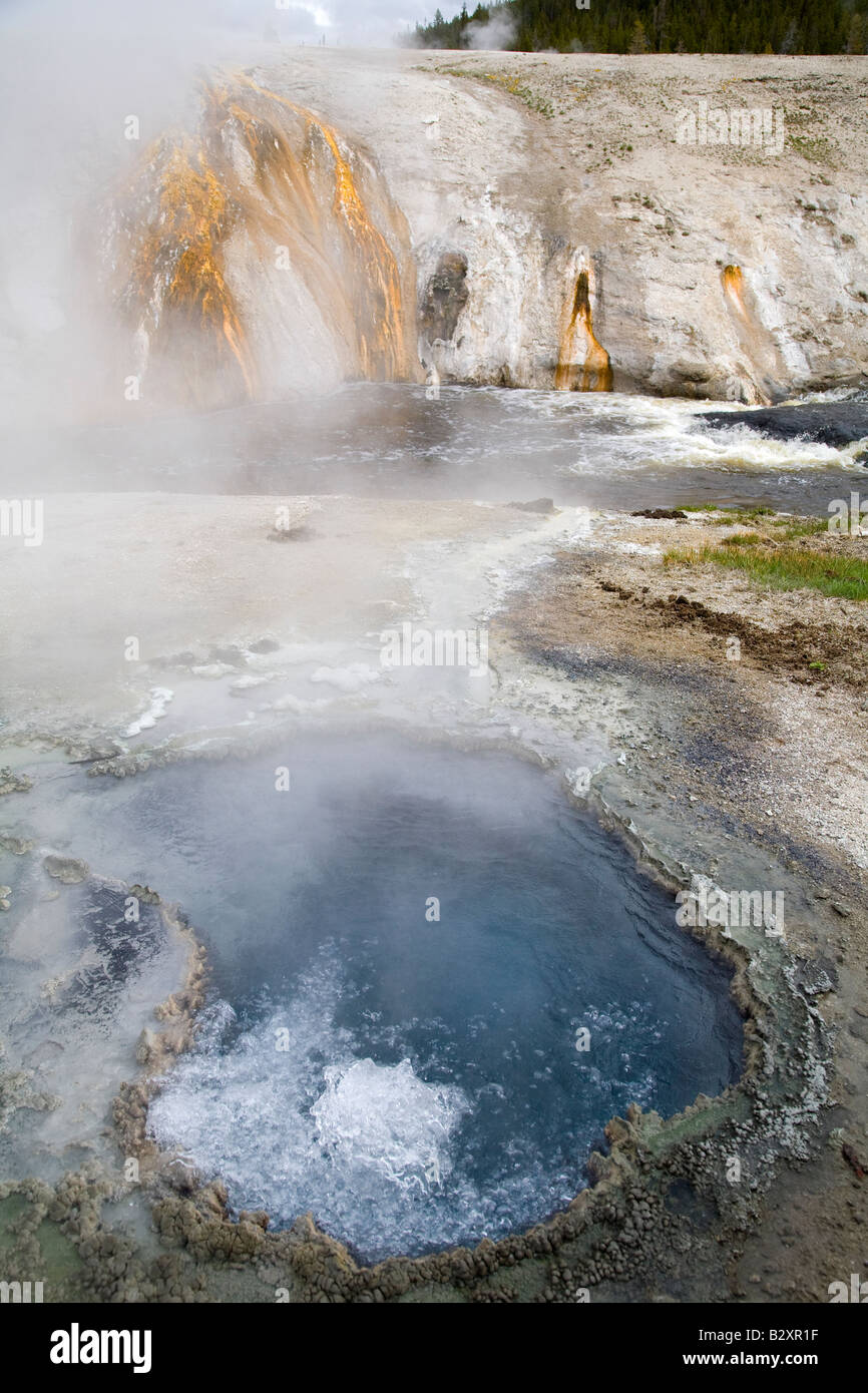 Chinaman Printemps, bassin supérieur de Yellowstone 4 Banque D'Images