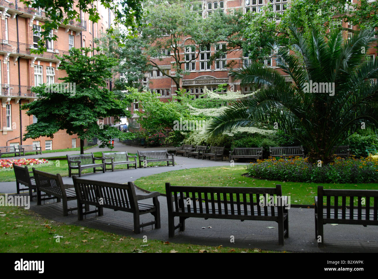 Mount Street Gardens Mayfair Londres Angleterre Banque D'Images