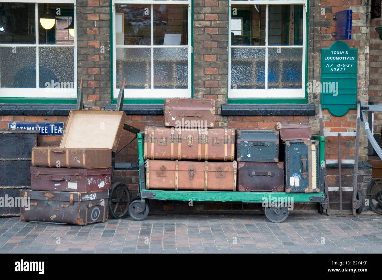 Assurance sur un chariot à Sheringham préservé gare à Norfolk en Angleterre. Banque D'Images