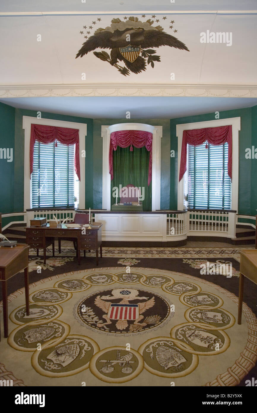 La salle où John Adams a été assermenté en 1797 que le 2e président des États-Unis, de l'Independence Hall, Philadelphie Banque D'Images