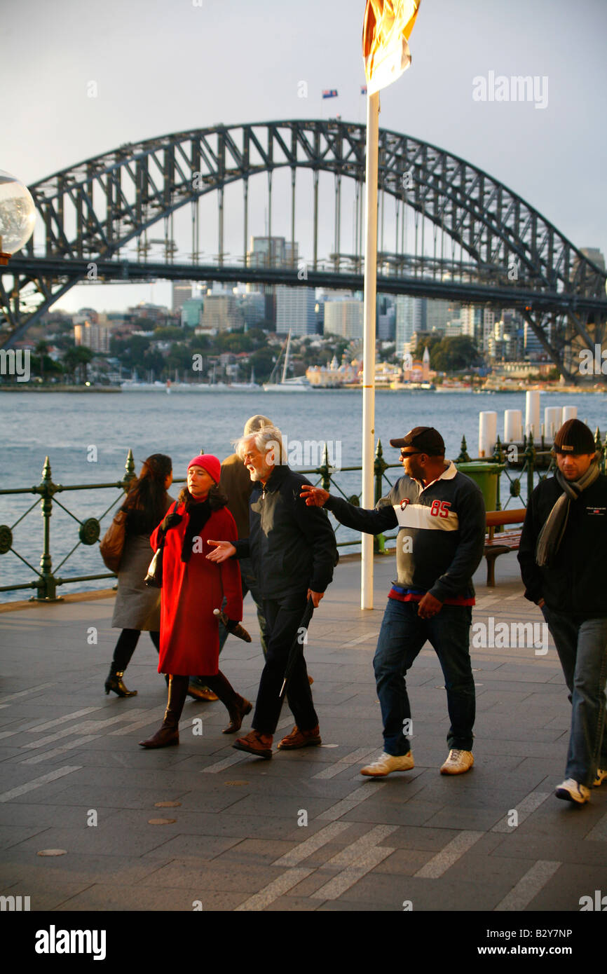 Les gens à Circular Quay Sydney Banque D'Images