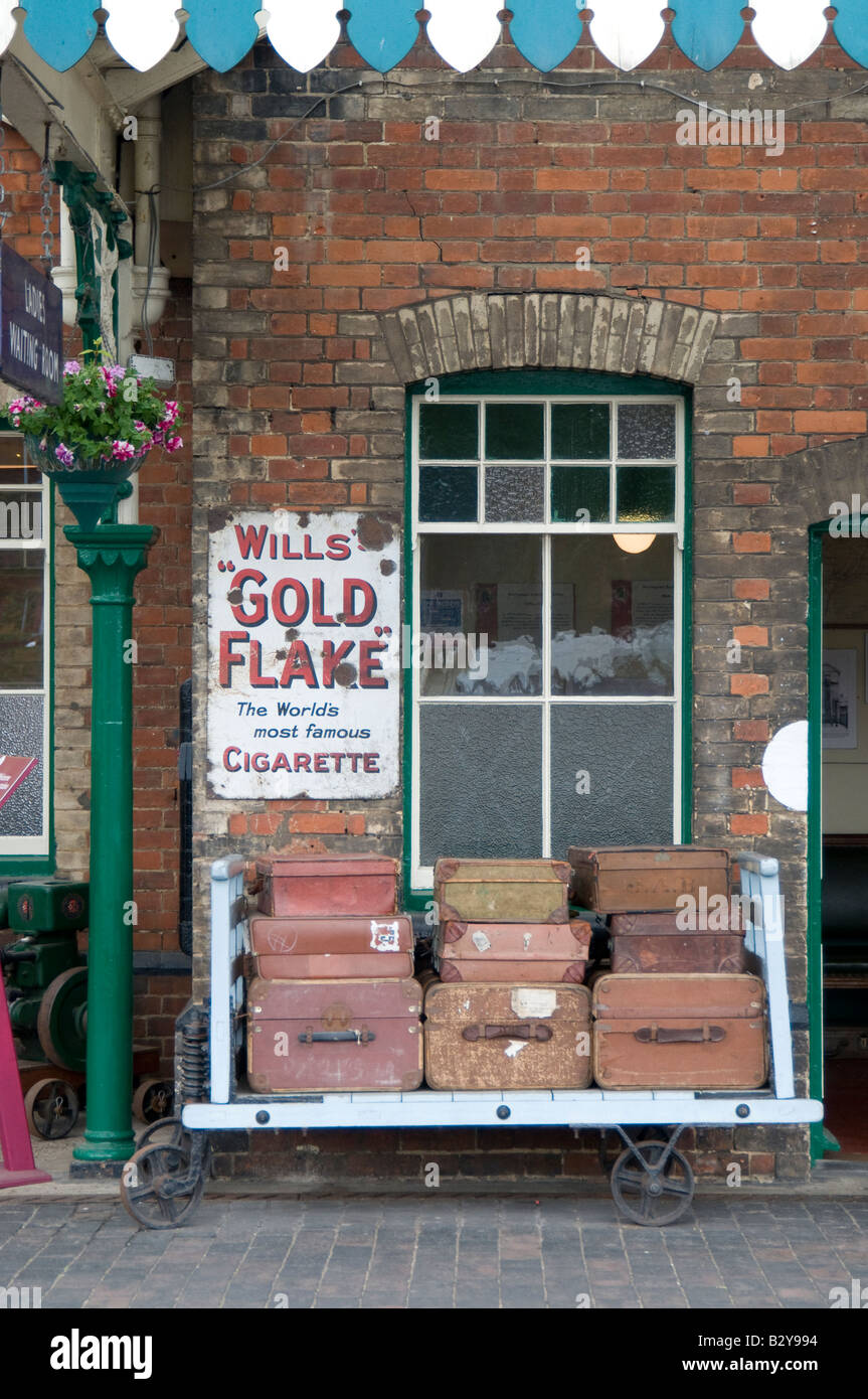 Assurance sur un chariot à Sheringham préservé gare à Norfolk en Angleterre. Banque D'Images
