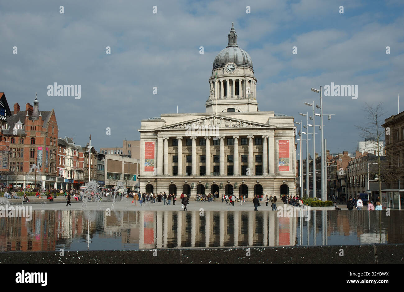 Le Conseil House et Old Market Square, Nottingham, England, UK Banque D'Images