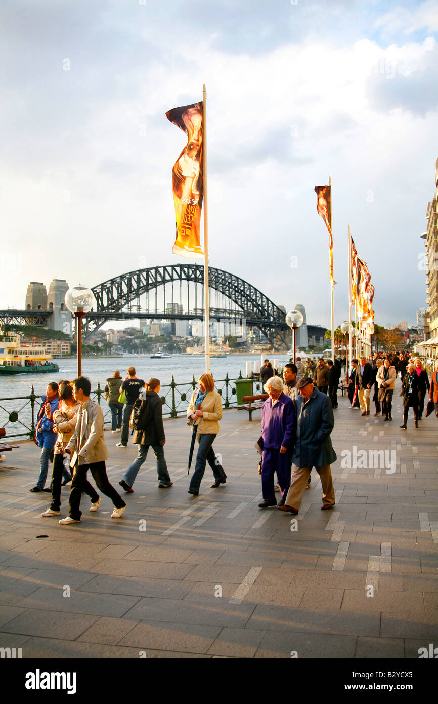 Les gens à Circular Quay Sydney Banque D'Images