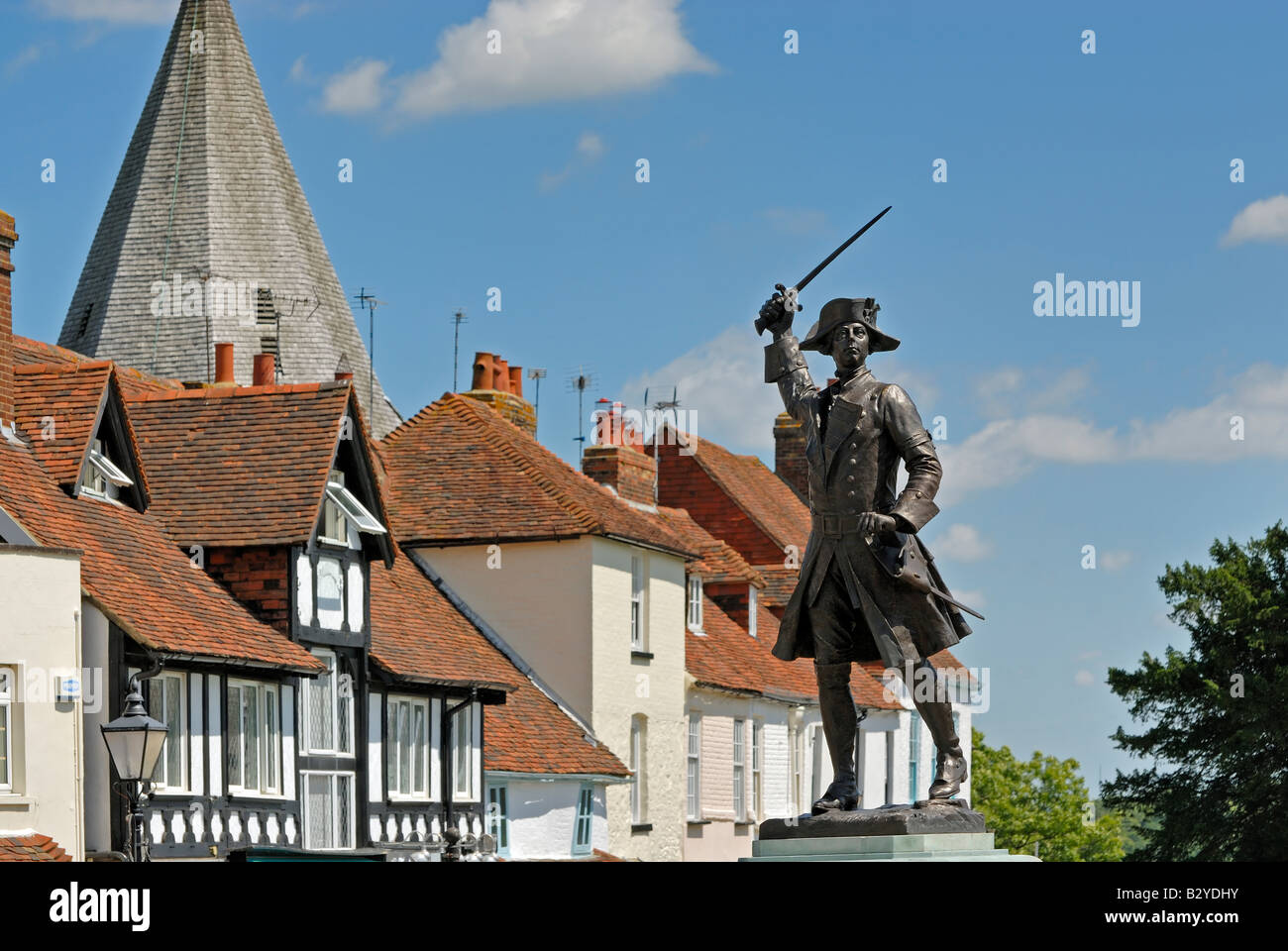 Statue de James Wolfe, Westerham, dans le Kent Banque D'Images