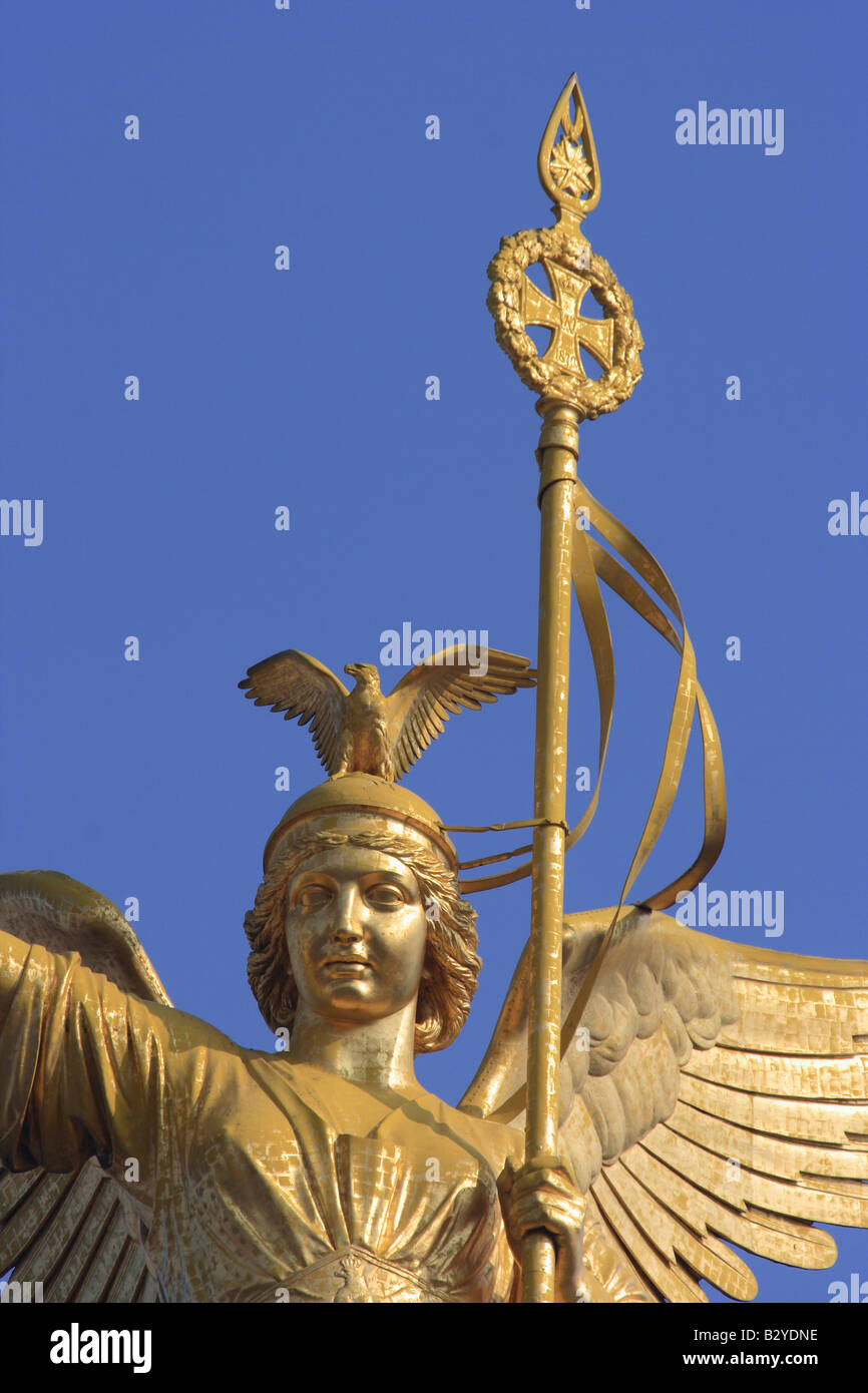 La colonne de la victoire surmontée par Victoria, la déesse de la victoire, Berlin, Allemagne Banque D'Images