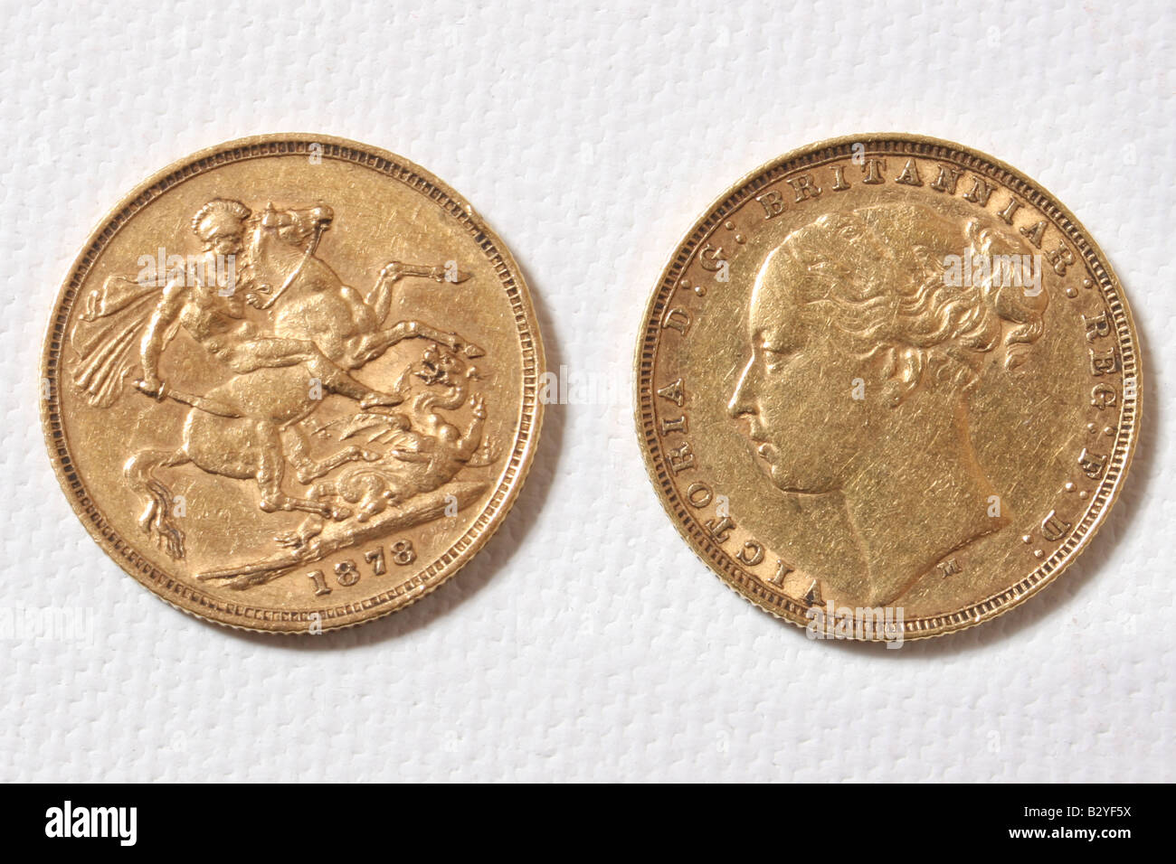 1878 British Gold coin souverain. Banque D'Images