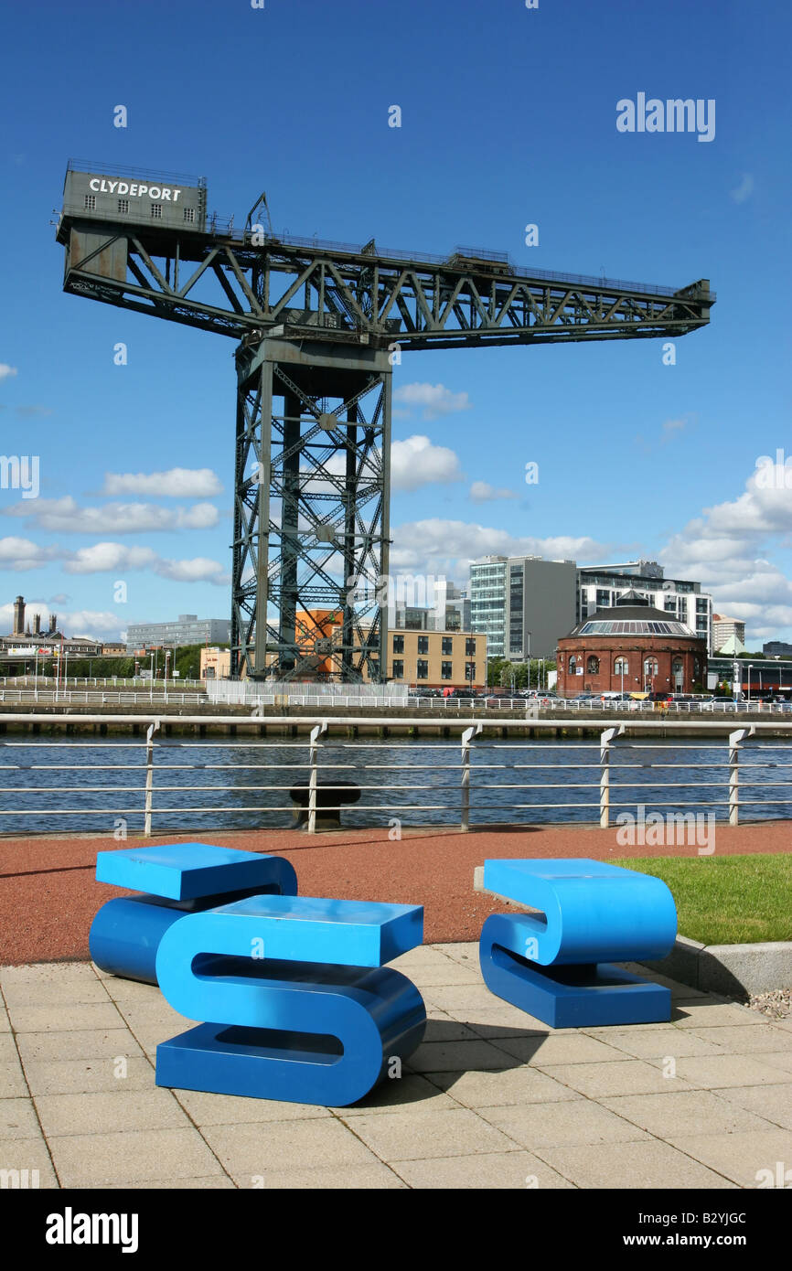 L'Finnieston Crane sur la rivière Clyde Banque D'Images