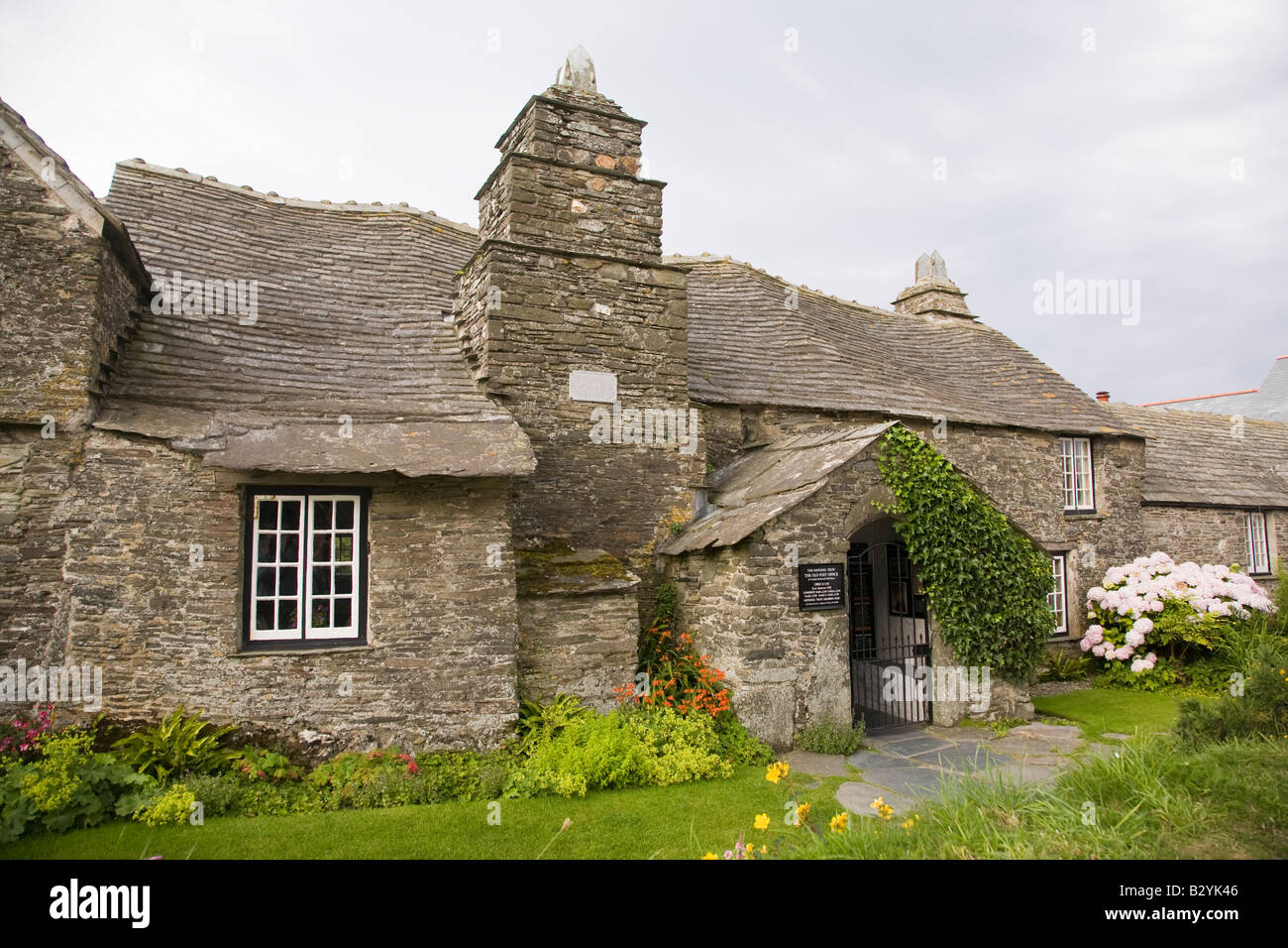 L'ancien bureau de poste Tintagel Cornwall la propriété du National Trust Banque D'Images