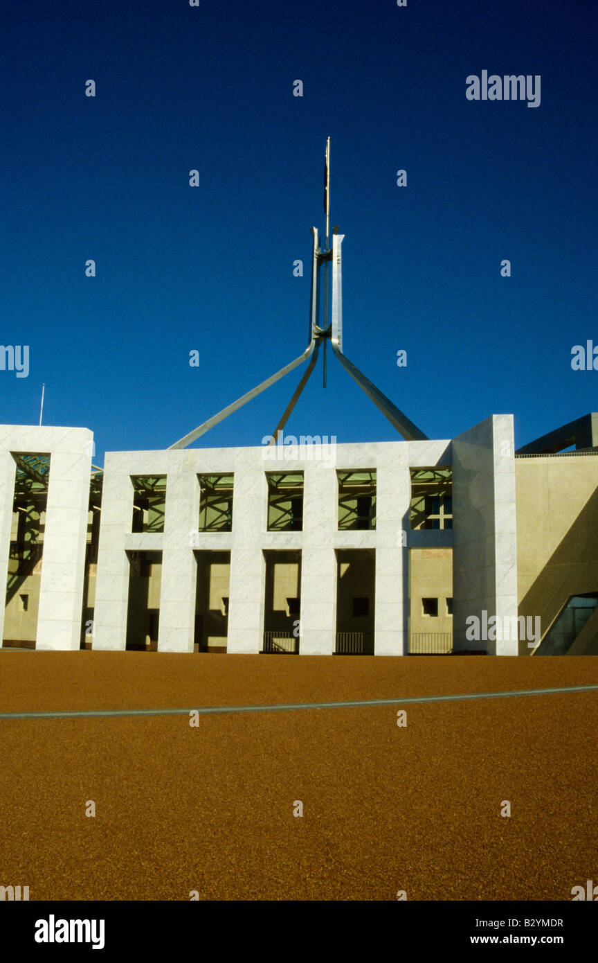 Bâtiment du parlement australien à Canberra Banque D'Images