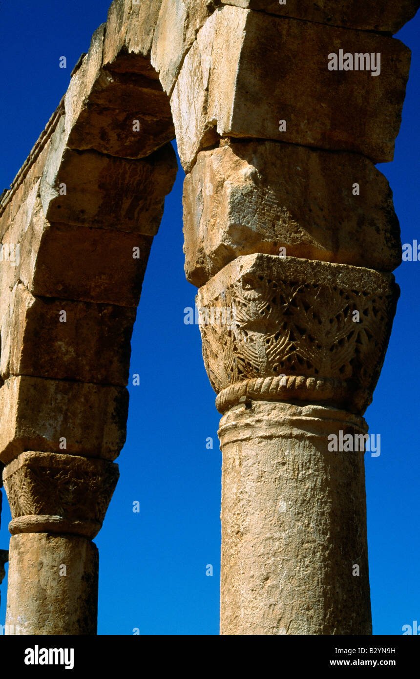 Anjar Liban ruines d'Umayyad site du patrimoine mondial de l'UNESCO Banque D'Images