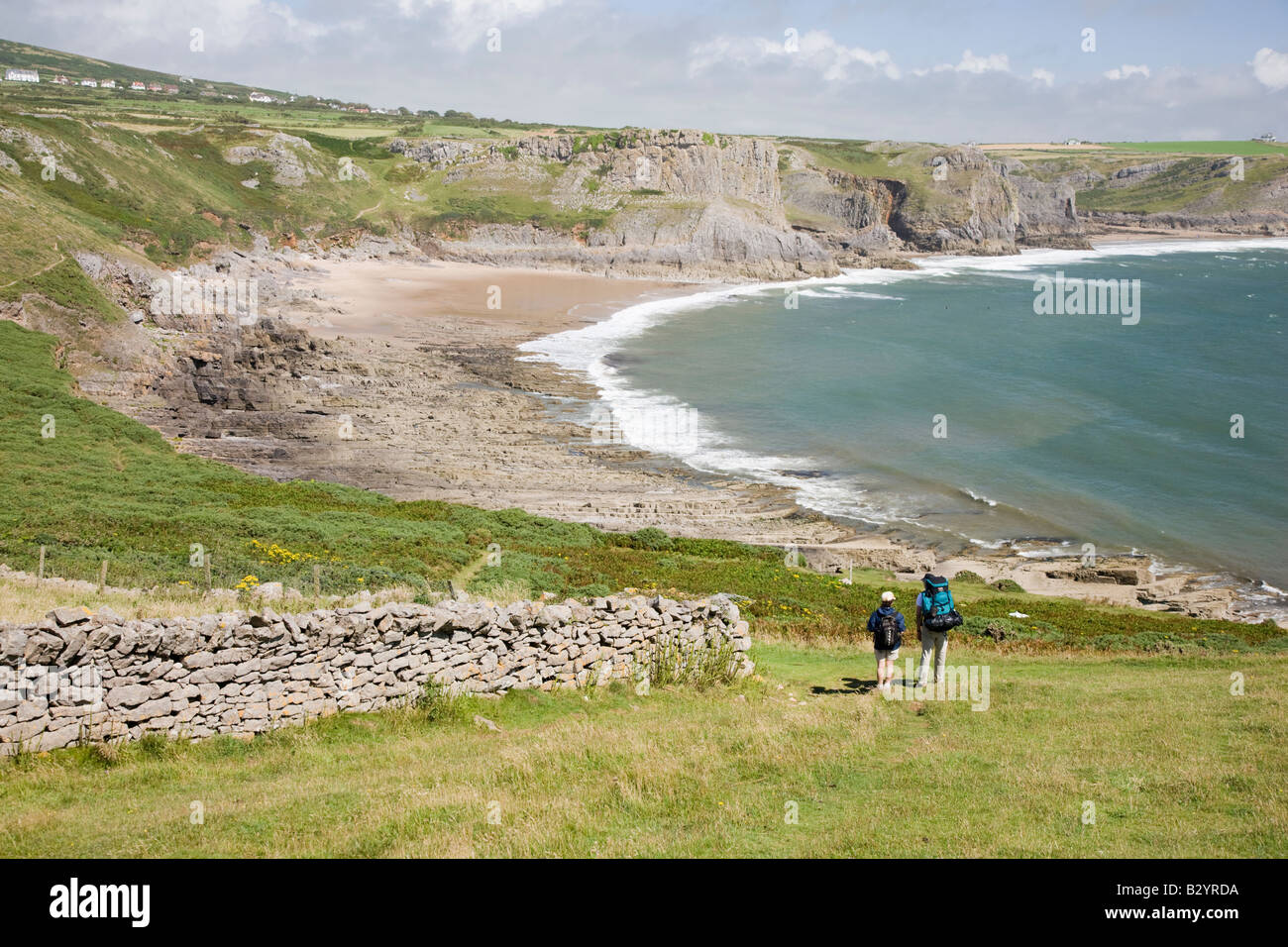 Voir l'automne de Rhossili Bay près de galles Banque D'Images