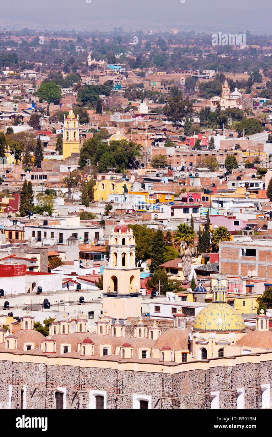 Skyline de Cholula, Mexique Banque D'Images